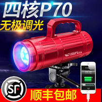 Outdoor fishing light laser cannon super bright waterproof blue xenon lamp universal focusing high power strong light night fishing light