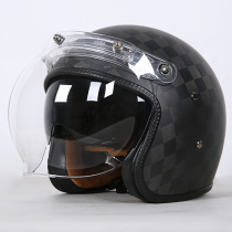 CFR carbon fiber helmet male motorcycle retro locomotive semi-helmet female semi-full covered electric car helmet Four Seasons