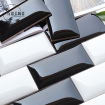 Nordic Fatson Bread Brick 75x150 Pure White Grey Modern Minima Restaurant Glazed Face Brick Kitchen Toilet Wall Brick