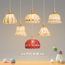  Simple European-style Nordic light luxury Modern simple chandelier Balcony Restaurant Bedroom bay window Entrance Foyer entrance White red