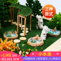Construction Sand Pan Garden Forest Landscape Design Model Material DIY Handmade Accessories Microscape Pendulum small pool Water