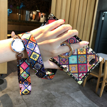 oppoa5 mobile phone shell female a57 a57m square luxury lingge totem opporeno a3 a1 a83 diamond bracket a59 a59s silicone a7