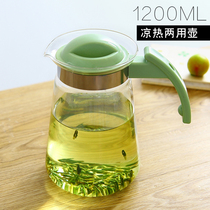 Chic high cooking teapot tea tea set for home flower teapot can heat high temperature resistant filter fruit glass bubble red teapot