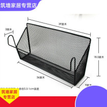 Table storage box Iron bedside storage hanging basket mesh office frame basket hook type wire snack