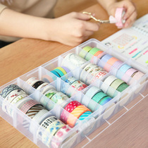 15-grid washi tape simple style storage box Simple transparent washi tape box Hand account peripheral storage