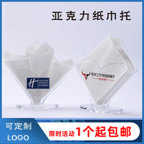 Anti-fall acrylic towel box plastic tissue holder vertical napkin insert box European tissue holder