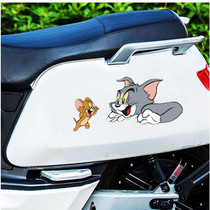 Electric motorcycle stickers creative personality waterproof calf Yadi battery car scratches cover helmet cartoon decoration
