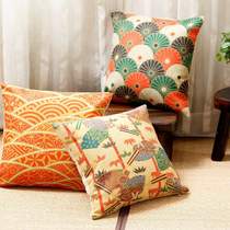Japan-style Linen Floating drawing Pillow Sofa with pillow cushions bed Living room Home Tatami cushions Cushions Breathable by Pack