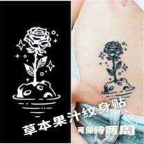 Rose planet semi-permanent tattoo patch female ins wind lasting rose abdomen collarbone breast juice tattoo patch