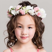 Oufuting Korean childrens jewelry girl Garland wedding flower girl little girl performance photo headdress