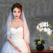 The moon is in love with the new wedding dresses head yarn white short and fine lace simplicity about 100 tower fresher bridal head yarn
