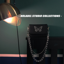 NOLABEL original transparent chain butterfly bag Zhuang Zhou Meng butterfly series dark single shoulder small square box bag female