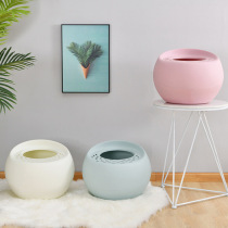Top-in cat litter basin anti-splash large cat toilet detachable round semi-enclosed cat sandbowl closed