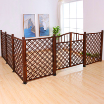 Anti-corrosion wood garden fence fence door courtyard outdoor wall solid wood guardrail fence indoor balcony decoration home