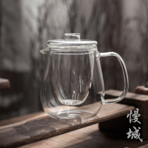 Glass teapot high temperature resistant cooking teapot heat-resistant bubble teapot health-preserving pot filter cooking flower tea kettle suit tea maker