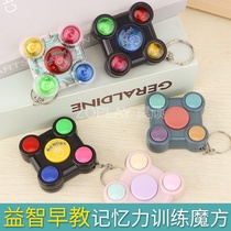 Childrens puzzle creative interactive game Baby thinking cube unloaded bag package hanging piece keybutton mini game console