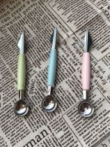 Fruit Digger Fruit Ball Scoop Fruit scoop fruit Carved Fruit Knife Digger Watermelon Dig Spoonful of Stainless Steel Ice Cream Spoon