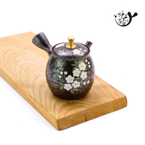 Japan imported Changshu Zhaolong Kiln Pottery Gold Top Side Tapot Japanese Tea Ceremony Zero with Tianmu