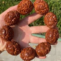 Extra-large olive Nuclear handheld Jiucarp Lotus Indonesia Olive Nuclear Sculpted Carp Lotus Lotus Basil Carve Male