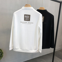 Tide brand polo shirt men Korean spring and autumn high-end five-pointed star embroidered long sleeve T-shirt men led casual patch shirt