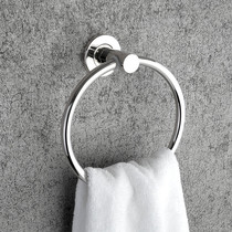 Stainless steel towel rack bathroom towel ring towel ring hanging towel bathroom wall hanging towel ring free hole