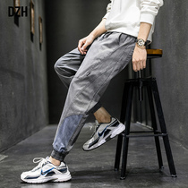 DZH mens casual pants teenagers autumn pants mens Korean trend ins overalls tidal brand