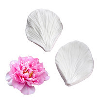 New factory direct simulation British sugar flower Luoyang peony petals double-sided silicone mold die bread