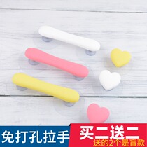 Glass door Window Wardrobe door handle Nail-free hole-free paste type strong self-adhesive suction cup Drawer cabinet sliding door