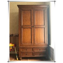 Modern minimalist American country bedroom double door wardrobe locker storage cabinet with lock cash