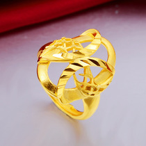  Vietnam sand gold ring jewelry opening brass electroplating 24k gold new female ring imitation gold jewelry manufacturer