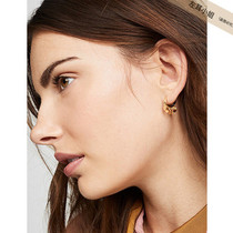 European and American small crowdgeometric wafer flow suearrings female minimalist texture Circle Pendant Earrings Pendant Earrings 100 Hitch Red Ear Button Tide