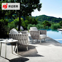 Outdoor Nordic Furniture Cottage Courtyard Villa Creative balcony Table and chairOutdoor Living Room Leisure Furniture