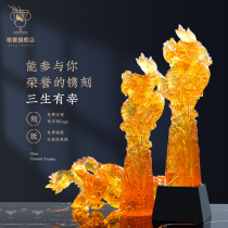 Champion trophy customized creative lettering crystal trophy high-end annual meeting Event Award souvenir