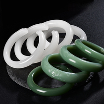 Mu Huang a shop:natural Hetian jade bracelet Jade jade girl pendant necklace bracelet carved jade pendant live