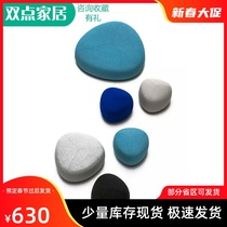 Art designer personality fashion fabric pebble stool shop company creative toddler training organization sofa stool