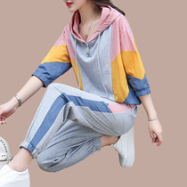 2022 New Spring Summer Thin Section Han Edition Loose Sports Casual Clothing Suit Foreign Gas Fashion Two Sets Womens Clothing