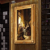 Lilu palace figures vertical decorative painting porch corridor hanging painting Atmospheric oil painting high-end frame