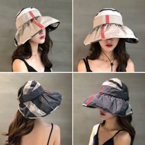Sun hat female summer and Korean version of the hat empty top sun hat outdoor travel cover face anti-ultraviolet folding sun hat