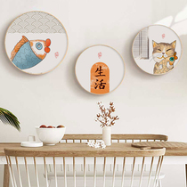 Cross stitch lucky cat 2021 new living room cartoon handmade own embroidery thread embroidery childrens bedroom small simple