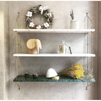 Nordic ins Wall shelf Wall decoration rack Wall storage rack Bookshelf Creative kitchen living room display rack