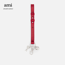 Ami Paris men and women same model Ami de Coeur silver love belt keychain