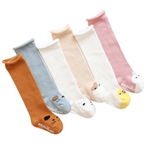 No fluorescent agent ~ baby long cylinder socks point gum non-slip baby over knee socks male and female child curbside pine mouth 0-1-3