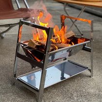 SnowPeak Xuefeng outdoor camping stainless steel fire table foldable storage bonfire table ST-021