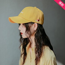 Soft top letter duck tongue baseball cap female Japanese Korean version of ins cute Joker face small round face suitable hat