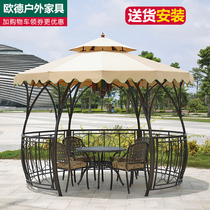 Outdoor wrought iron pavilion outdoor villa garden pavilion balcony roof courtyard leisure sunshade woven vines Pavilion