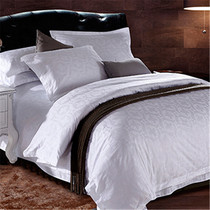 Guesthouse bedding supplies wholesale cotton four piece set of 60 pieces of pure cotton white sheets
