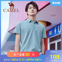 Camel mens polo shirt mens short-sleeved 2021 summer Korean version of the tide brand half-sleeve top Paul lapel t-shirt