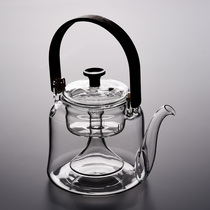 High temperature resistant cooking teapot with filter glass lifting beam pot bamboo handle teapot kung fu tea set home large steamed teapot
