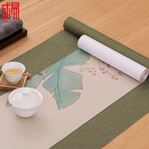 Japanese waterproof tea mat set tea flag table flag Chinese tea table mat tea fabric Zen tea set tea ceremony accessories tea mat