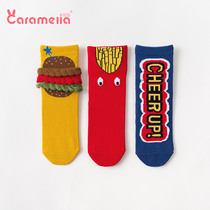 caramella spring and autumn childrens socks baby socks newborn socks boys and girls socks pure cotton mid-tube socks